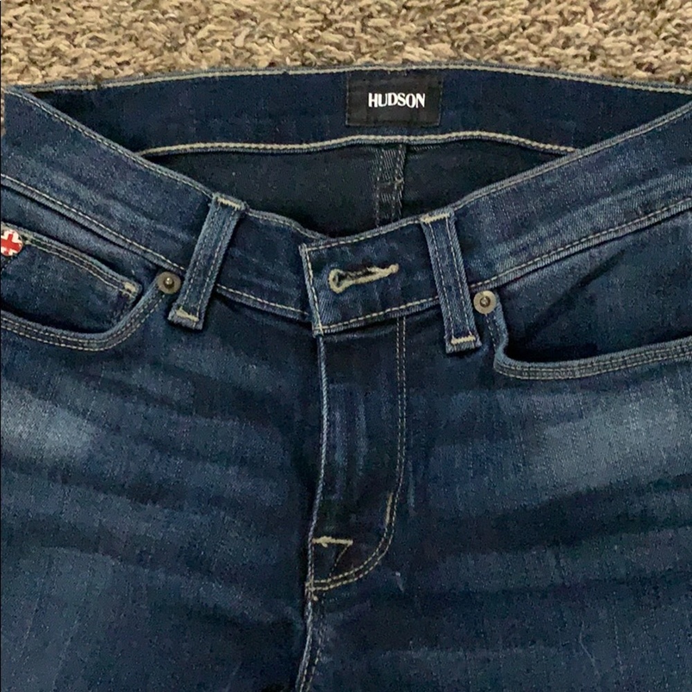 Hudson mid rise skinny jeans